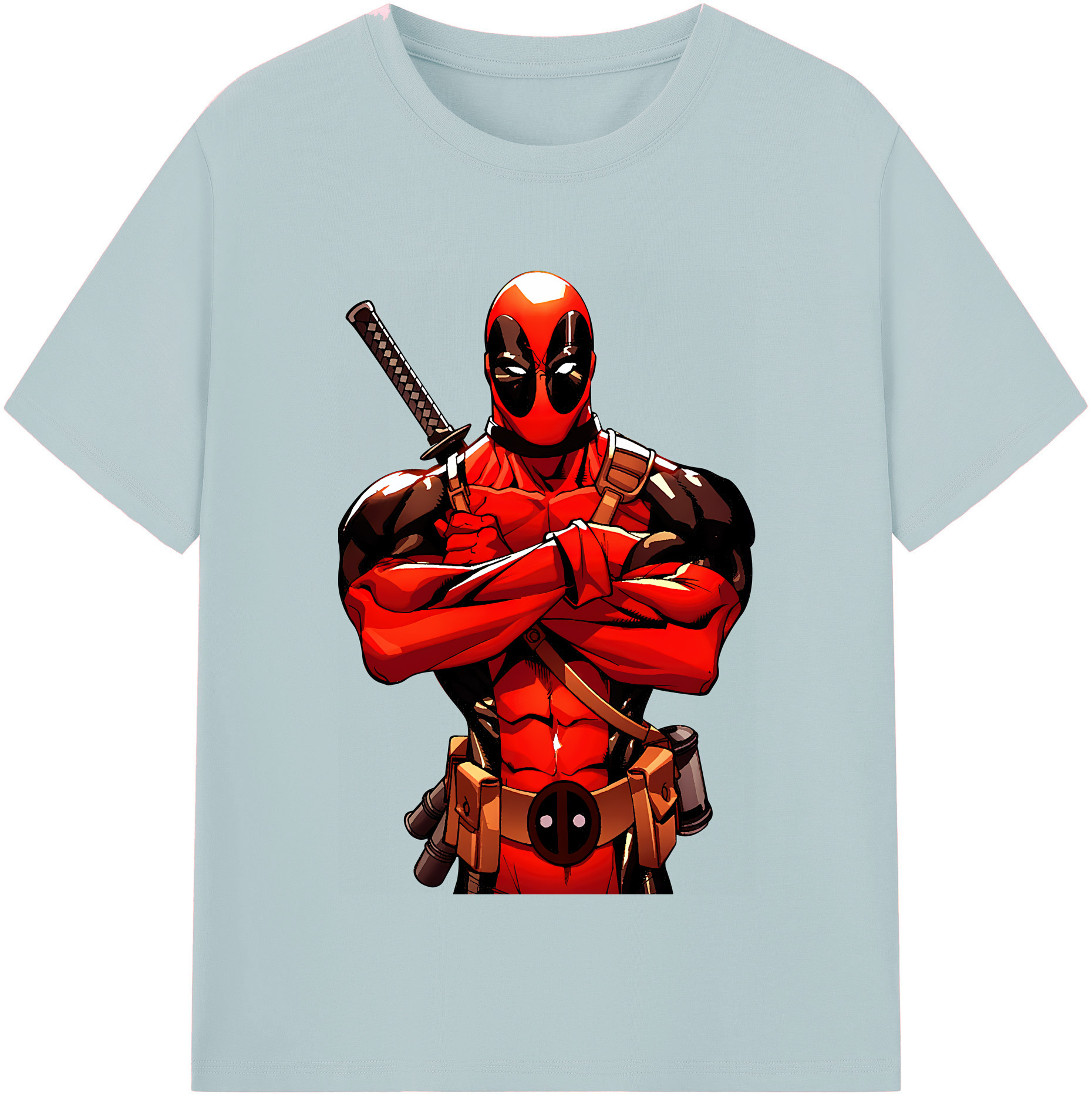 （画像用） Deadpool デッドプール 綿100％半袖Tシャツ（フロントプリント）